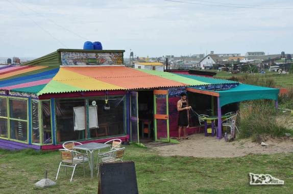 Ainda no caminhão, chegando à Cabo Polonio, no litoral do Uruguai